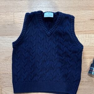 Hanna Andersson Dark Blue V-Neck Sweater Vest